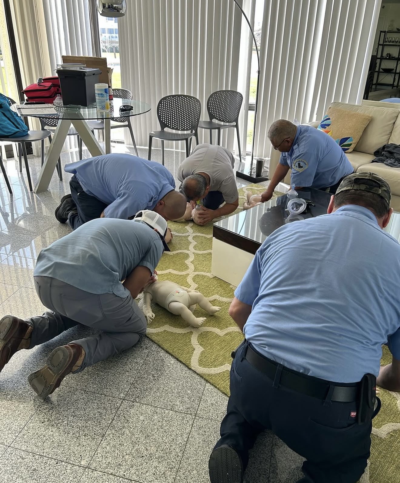 Instructor leading a CPR and emergency response training session